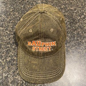 Cap America Hat Dauphin Street Mobile Alabama Adjustable Strapback Orange Green
